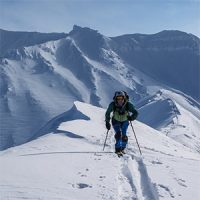 Sandan-yama Ski Touring, Hokkaido, Japan